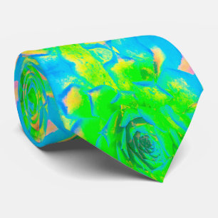 Cravate Lime Green Chartreuse Succulent Sedum Rosette