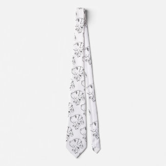 Cravate Line Drawing Great Dane Head Neck Tie
