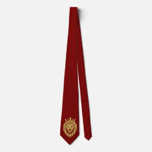 Cravate Lion Avec Couronne - Style Or 3