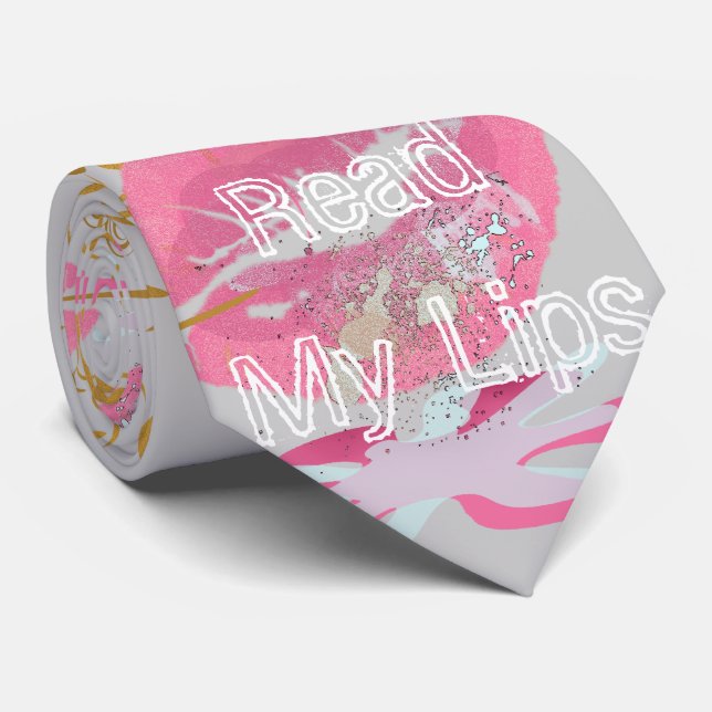 Cravate Lisez mes lèvres (Roulé)