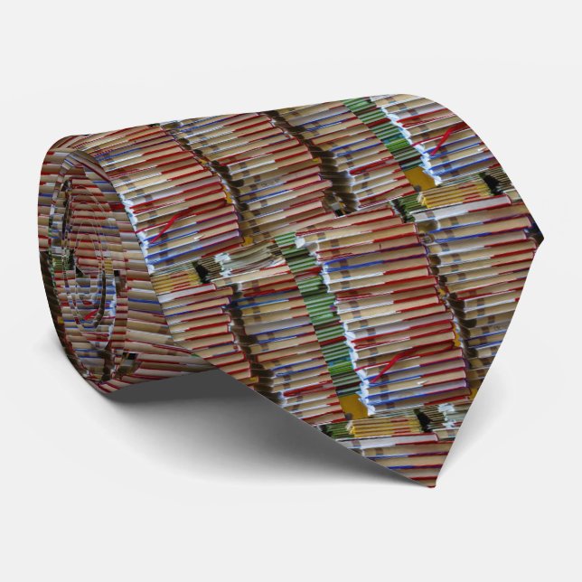 Cravate Livres Bibliothèque École Enseignant Necktie (Roulé)