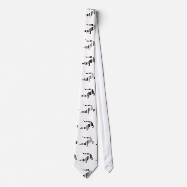 Cravate LIZARD REPTILE BAR CODE Crocodile Code barre Motif (Devant)