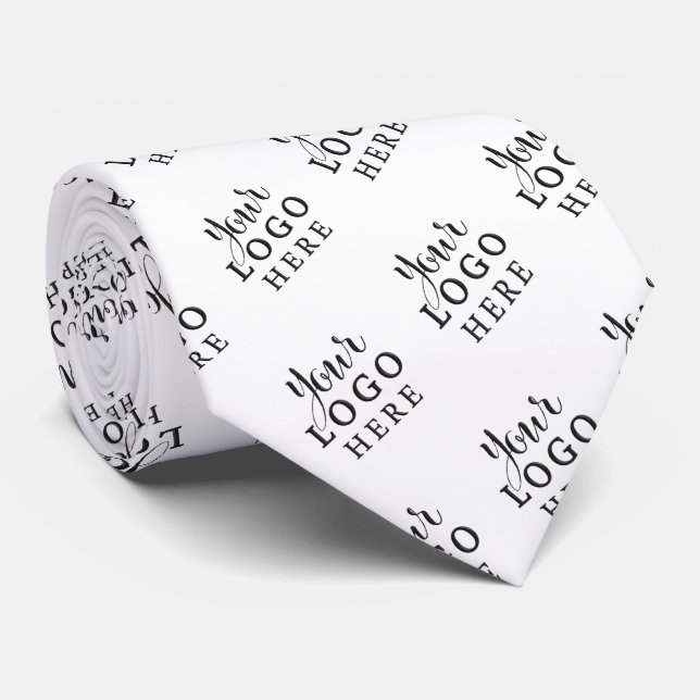 Cravate Logo de l'entreprise personnalisé (Roulé)