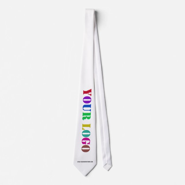 Cravate Logo de l'entreprise personnalisée et texte votre  (Devant)