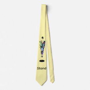 Cravate Logo debout Homme solitaire jaune 