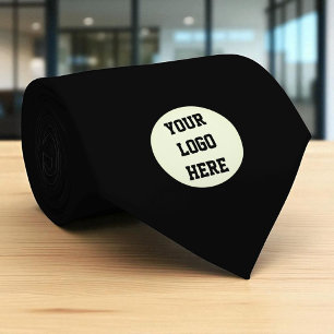 Cravate Logo Personnalisé Entreprise Black Business Entrep
