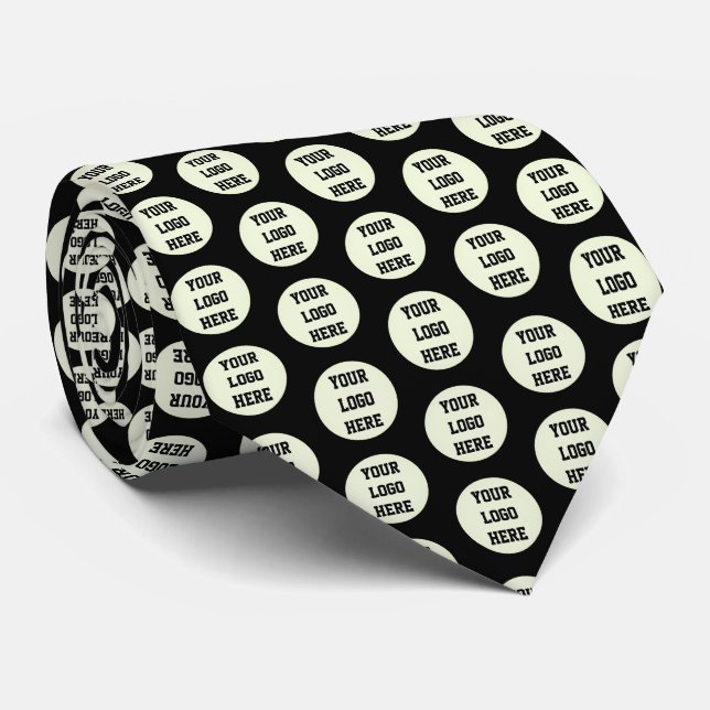 Cravate Logo Personnalisé Entreprise Black Business Entrep (Roulé)