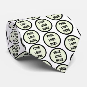 Cravate Logo personnalisé Société Solid White Business Ent