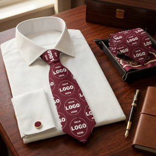 Cravate Logo personnalisé - Vin bordeaux de marque profess