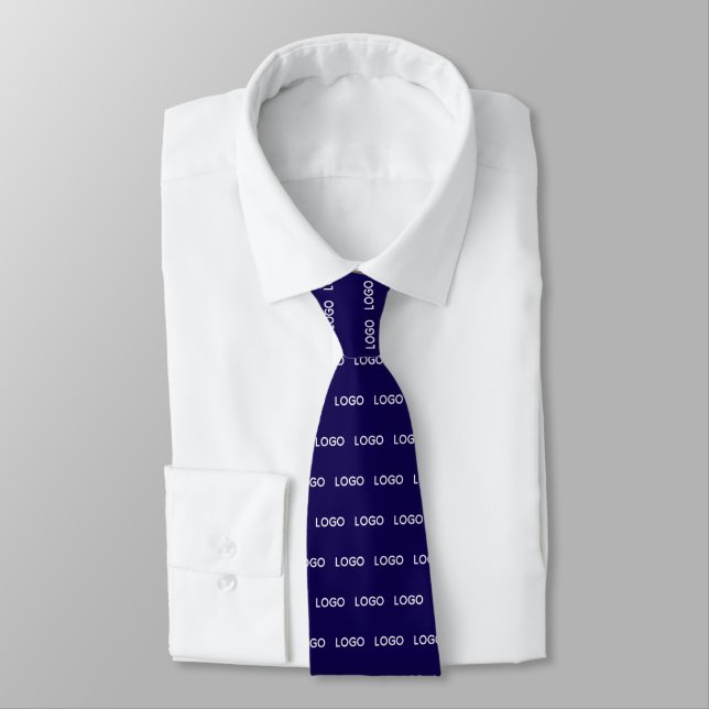 Cravate Logo Rectangle personnalisé Motif Entreprise (Attaché)