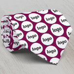 Cravate Logo simple Business Dark Magenta Cherry<br><div class="desc">Un logo simple pour favoriser la fidélité de la marque et promouvoir votre petite entreprise. Remplacez le logo par le vôtre et modifiez la couleur arrière - plan dans l'outil de conception pour customiser.</div>
