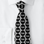 Cravate Logo simple Business Silver Grey<br><div class="desc">Un logo simple pour favoriser la fidélité de la marque et promouvoir votre petite entreprise. Remplacez le logo par le vôtre et changez la couleur arrière - plan dans l'outil de conception pour customiser plus loin.</div>