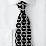 Cravate Logo simple Business Silver Grey<br><div class="desc">Un logo simple pour favoriser la fidélité de la marque et promouvoir votre petite entreprise. Remplacez le logo par le vôtre et changez la couleur arrière - plan dans l'outil de conception pour customiser plus loin.</div>