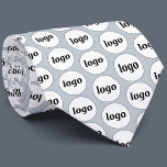 Cravate Logo Simple Entreprise Promotionnels Poudre Bleue<br><div class="desc">Un logo simple pour favoriser la fidélité de la marque et promouvoir votre petite entreprise. Remplacez le logo par le vôtre et modifiez la couleur arrière - plan dans l'outil de conception pour customiser.</div>