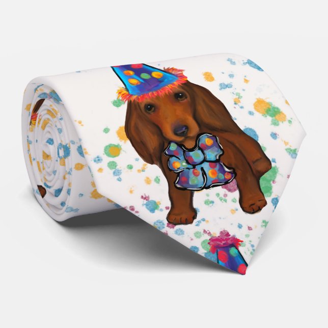 Cravate Long Haired Dachshund (Roulé)