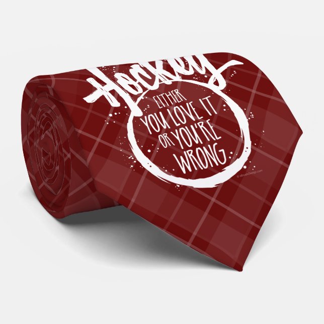 Cravate Love Hockey (Roulé)