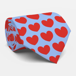 Cravate Love Red Heart Pattern Sweetheart Tie