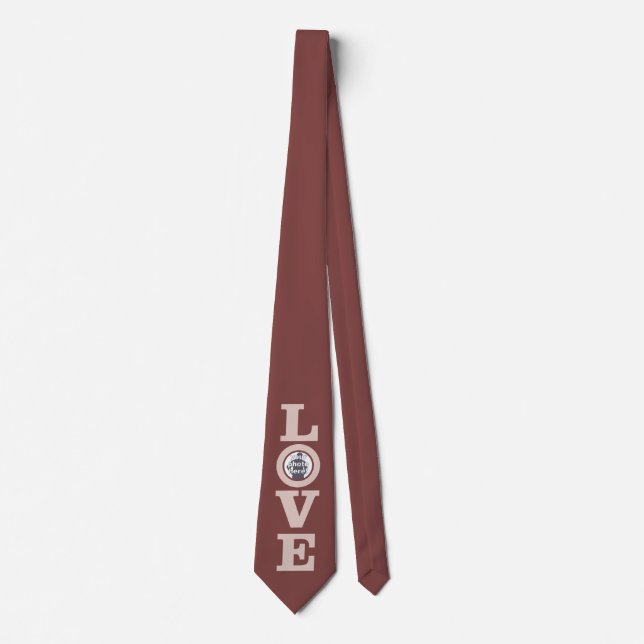 Cravate LOVE with YOUR PHOTO custom tie (Devant)
