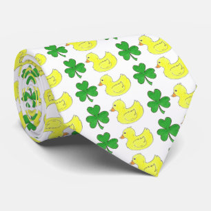 Cravate Lucky Duck St. Patrick's Day Shamrock Rubber Ducky
