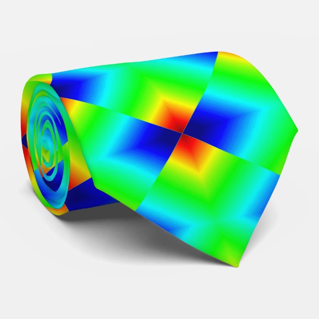 Cravate Lueur colorée de blocs dans l'obscurité (Roulé)