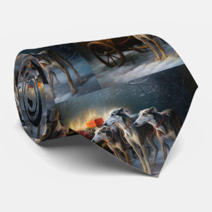 Cravate Luge enneigée Greyhound Décor de Noël