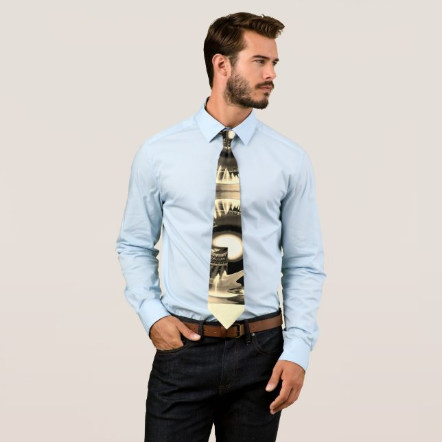 Cravate Lumière sur la lune pour hommes mode (En situation)