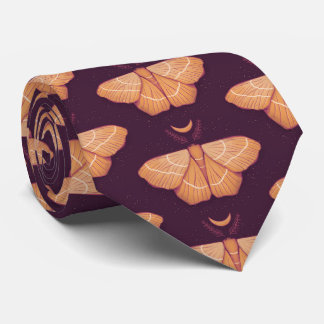 Cravate Lune de lune de lune violet d'insecte magique Cott