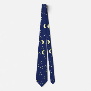 Cravate Lune et étoiles nuit Lune motif enfant