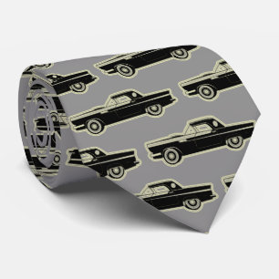 Cravate Luxe Elegant Moderne Voiture Noir Or