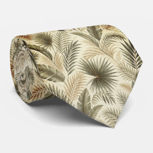 Cravate Luxe Feuille de Palmier Tropical