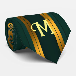 Cravate Luxe Popular Green Gold Linen Texture Collection