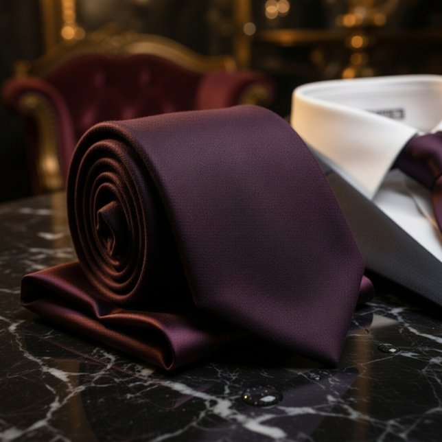 Cravate Luxueux mat violet foncé (Créateur téléchargé)