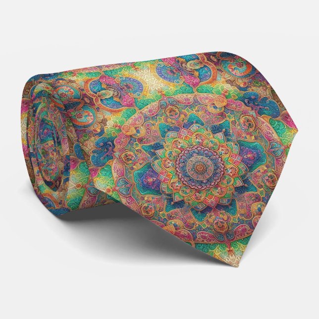 Cravate Luxury Persian Designer Style | Faux Silk Neck Tie (Roulé)