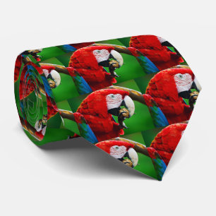 Cravate Macaw rouge et vert