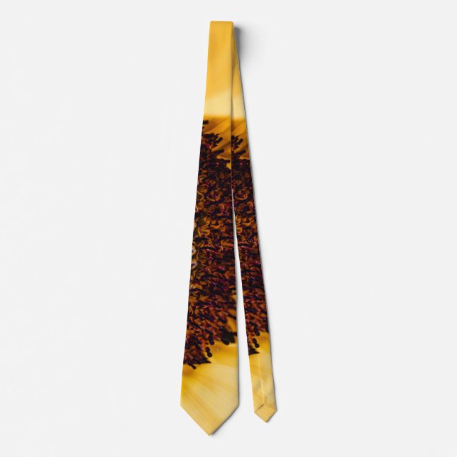 Cravate Macro Photographie d'un tournesol (Devant)