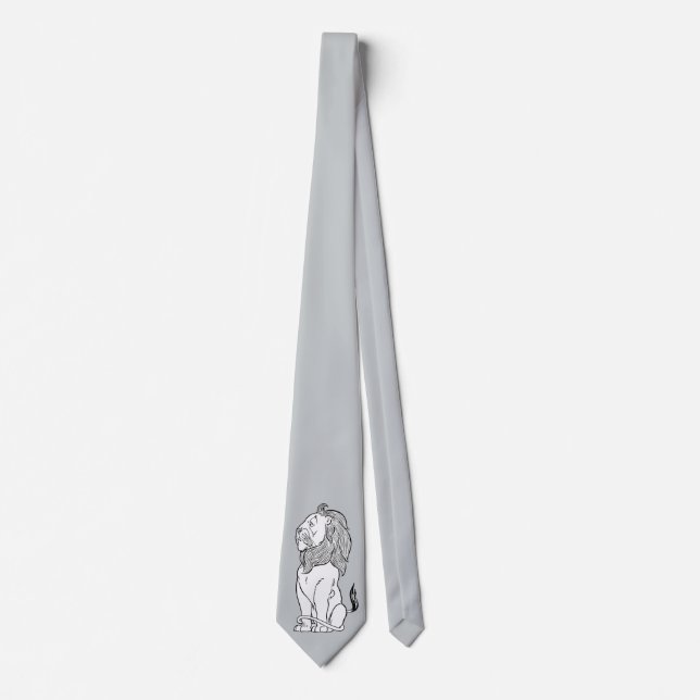 Cravate Mage vintage de Oz, Brave Lion peureux (Devant)