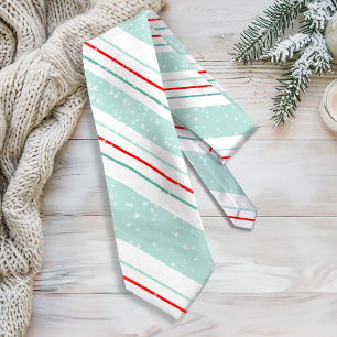 Cravate Magic and Wonder Christmas Stripes Mint ID440