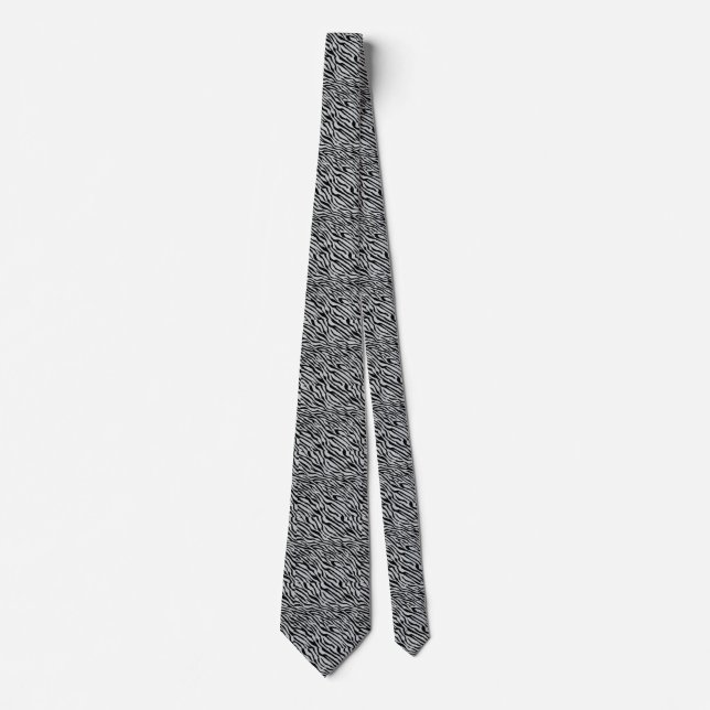 Cravate Magic Zebra Stripes Click to Customize Grey Color (Devant)
