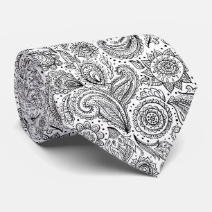 Cravate Magnifique motif floral paisley vintage