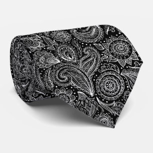 Cravate Magnifique motif floral vintage à motifs cachemire