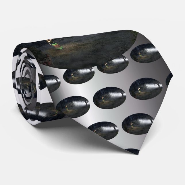 Cravate Maison d'horreur d'Halloween (Roulé)