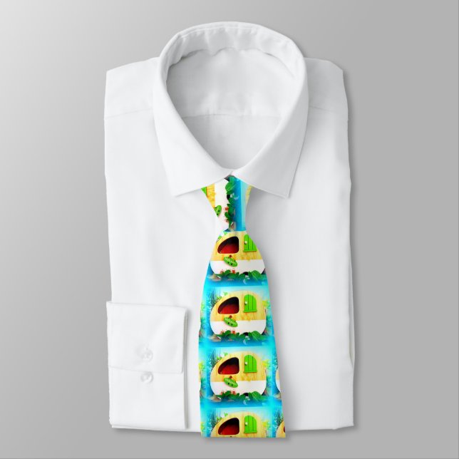 Cravate Maison gitane minuscule de caravane (Attaché)