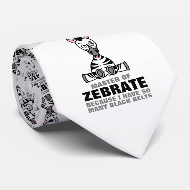 Cravate Maître de Zebrate, Zebra (Roulé)