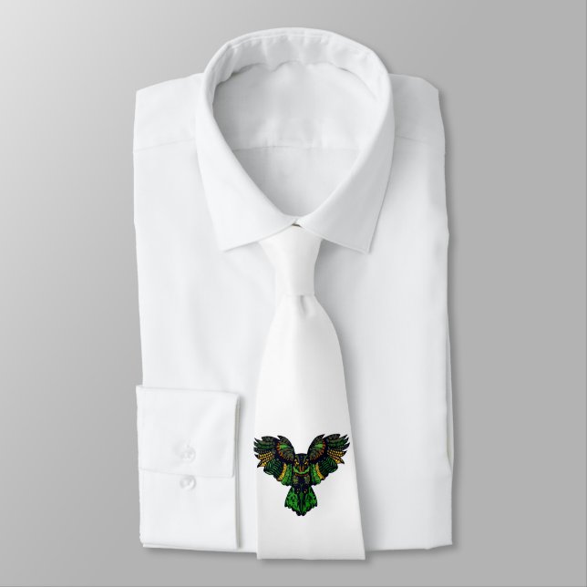 Cravate Majestic Emerald Owl (Attaché)