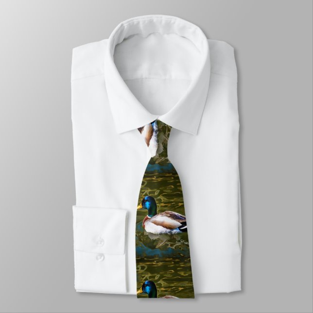 Cravate Mallard Duck Portrait Artistique (Attaché)