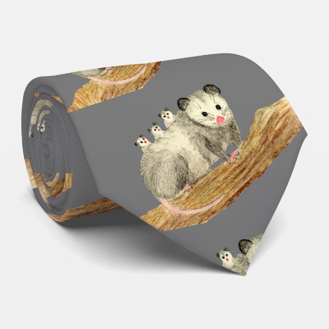 Cravate Maman d'Opossum (Roulé)