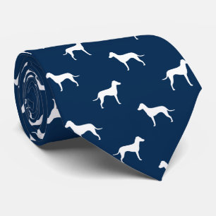 Cravate Manchester Terrier avec les silhouettes des oreill
