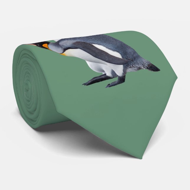 Cravate Manchots royaux Tie (vert) (Roulé)