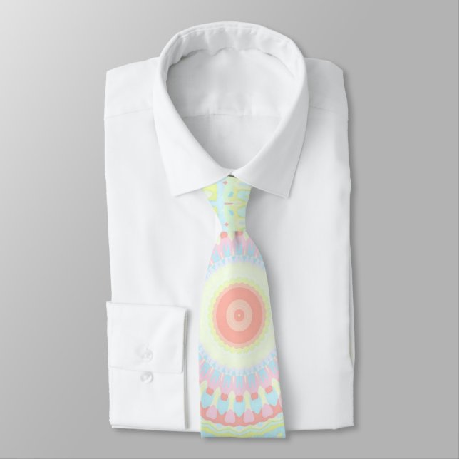 Cravate Mandala Hippie Funky  (Attaché)