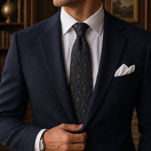 Cravate Manhattan Deco Jacquard Luxe